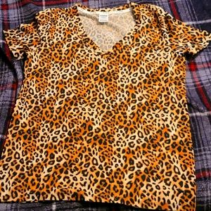 Pink Leopard print T shirt